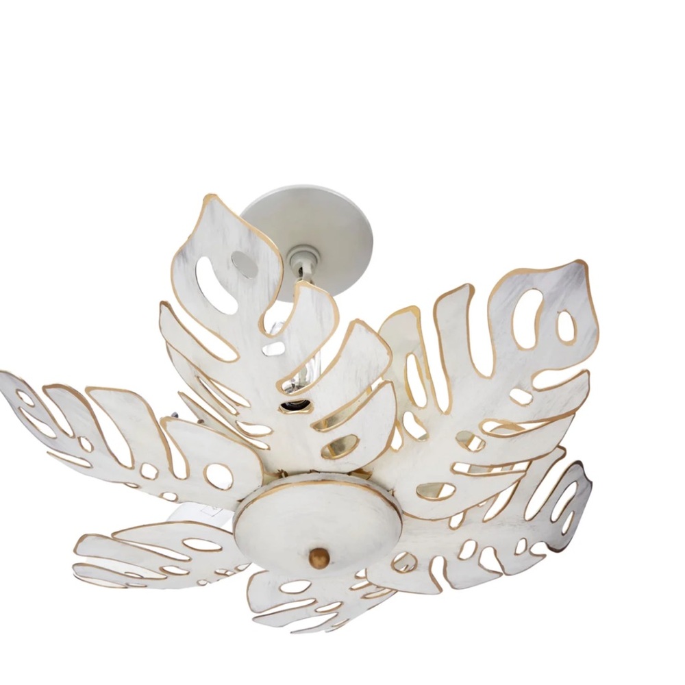 Elegant Tropical White Ceiling Light Fixture